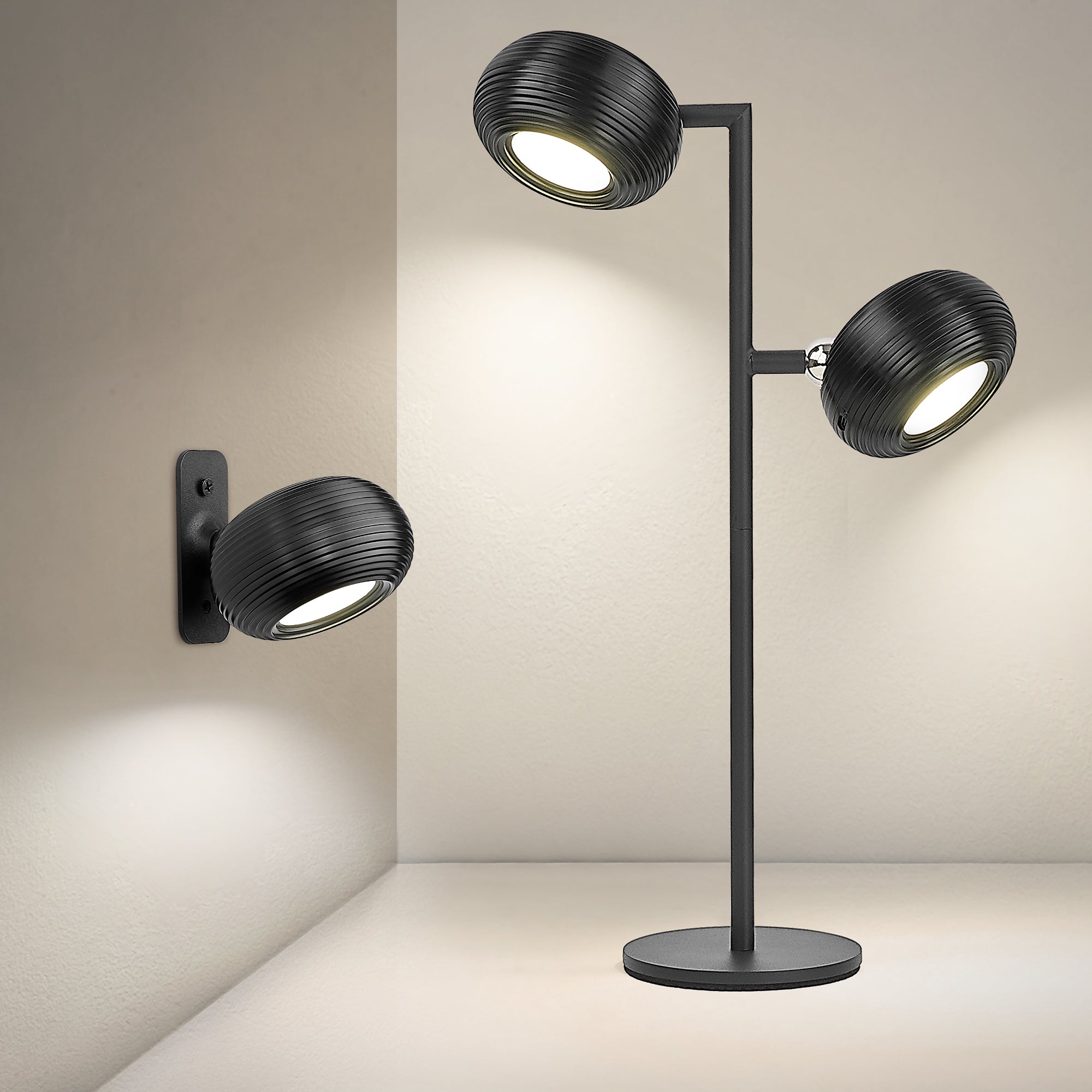 Dimmable LED Wireless Table Lamp with Magnetic Detachable Lamp Head - Black