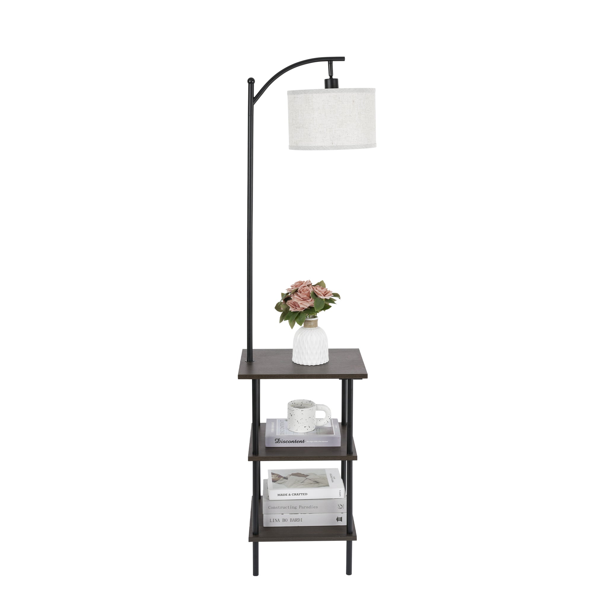 Floor Lamp with 3-Tier Shelf WOVI FL04