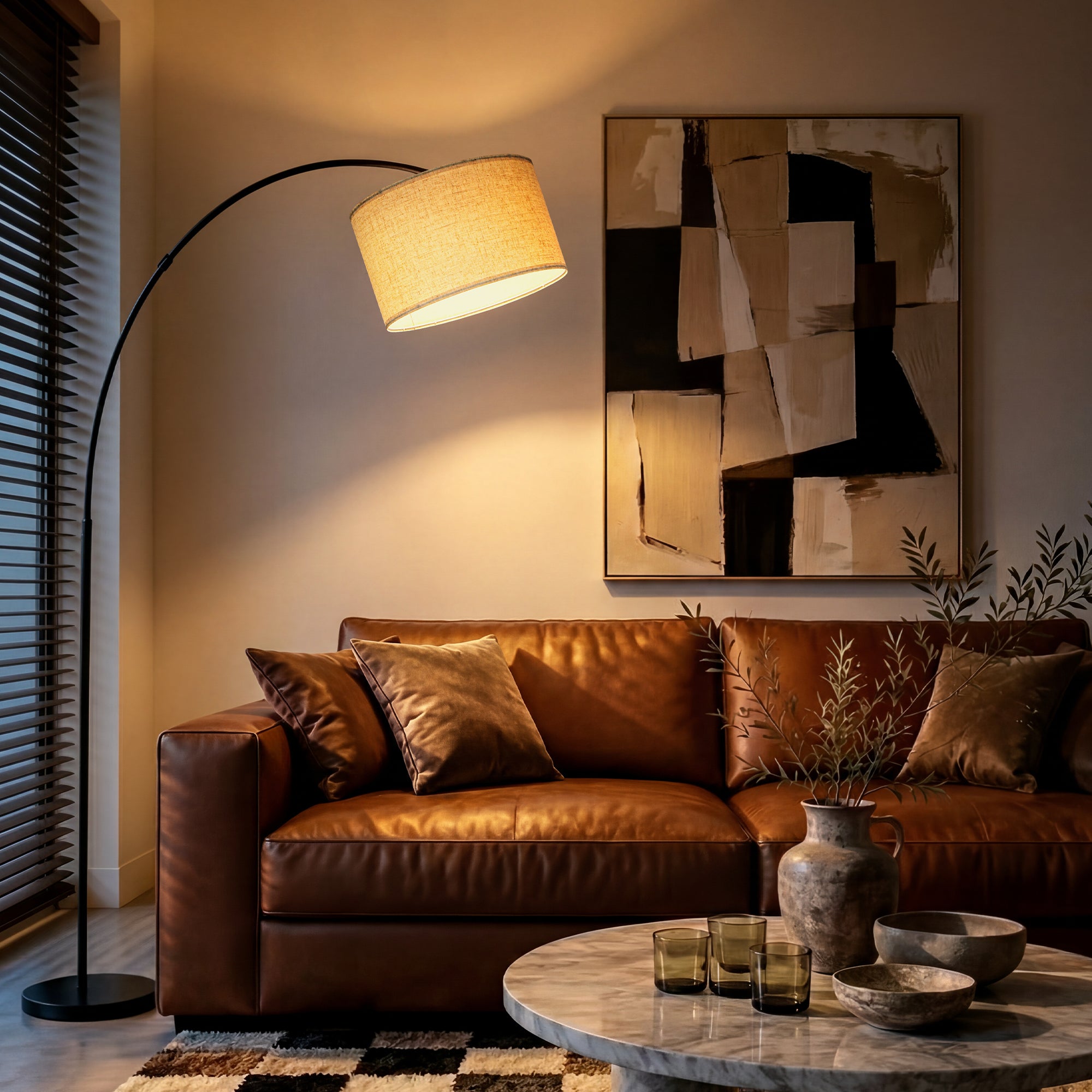 Stylish Arc Floor Lamp for Living Room OVEL FL21