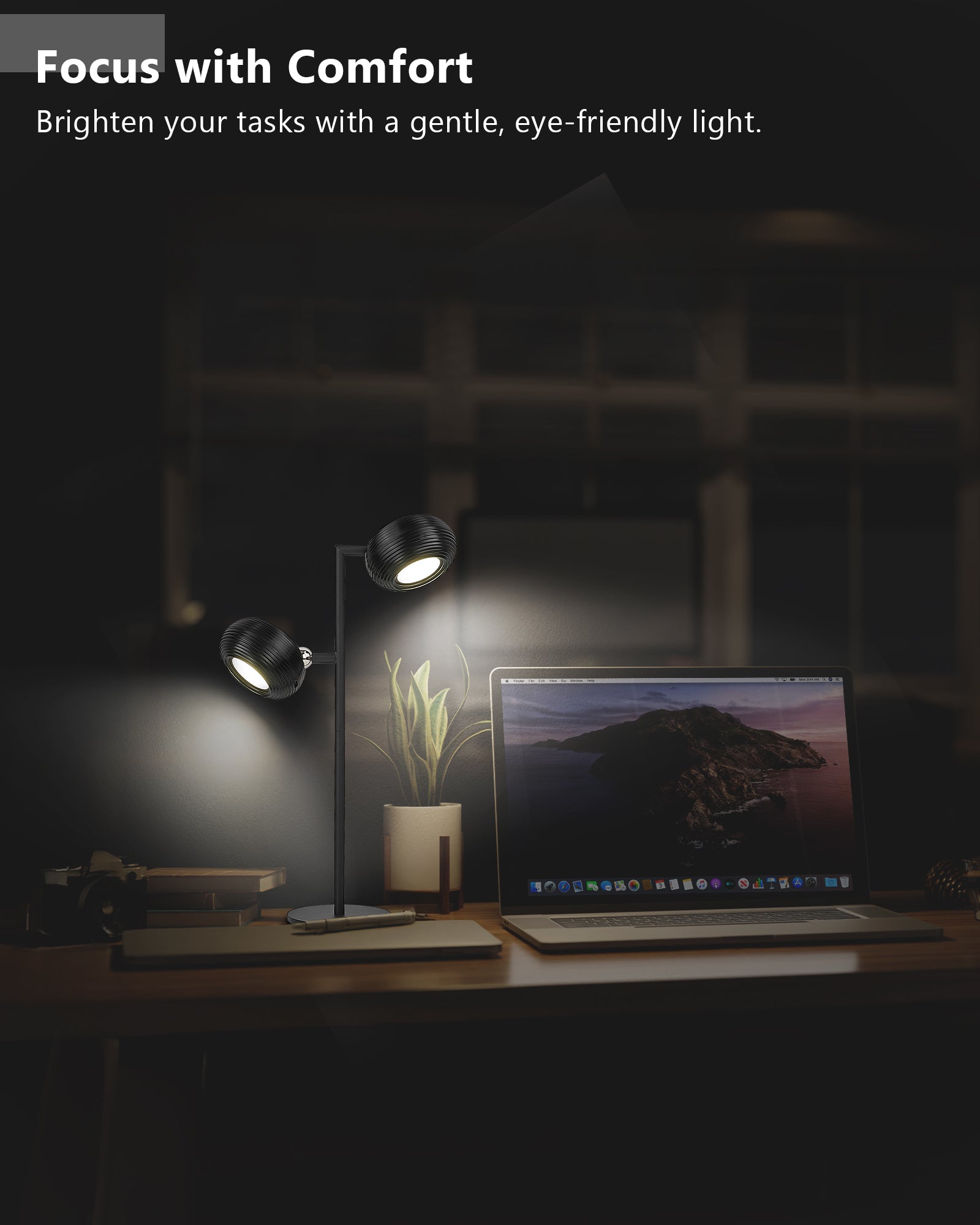 Dimmable LED Wireless Table Lamp with Magnetic Detachable Lamp Head - Black