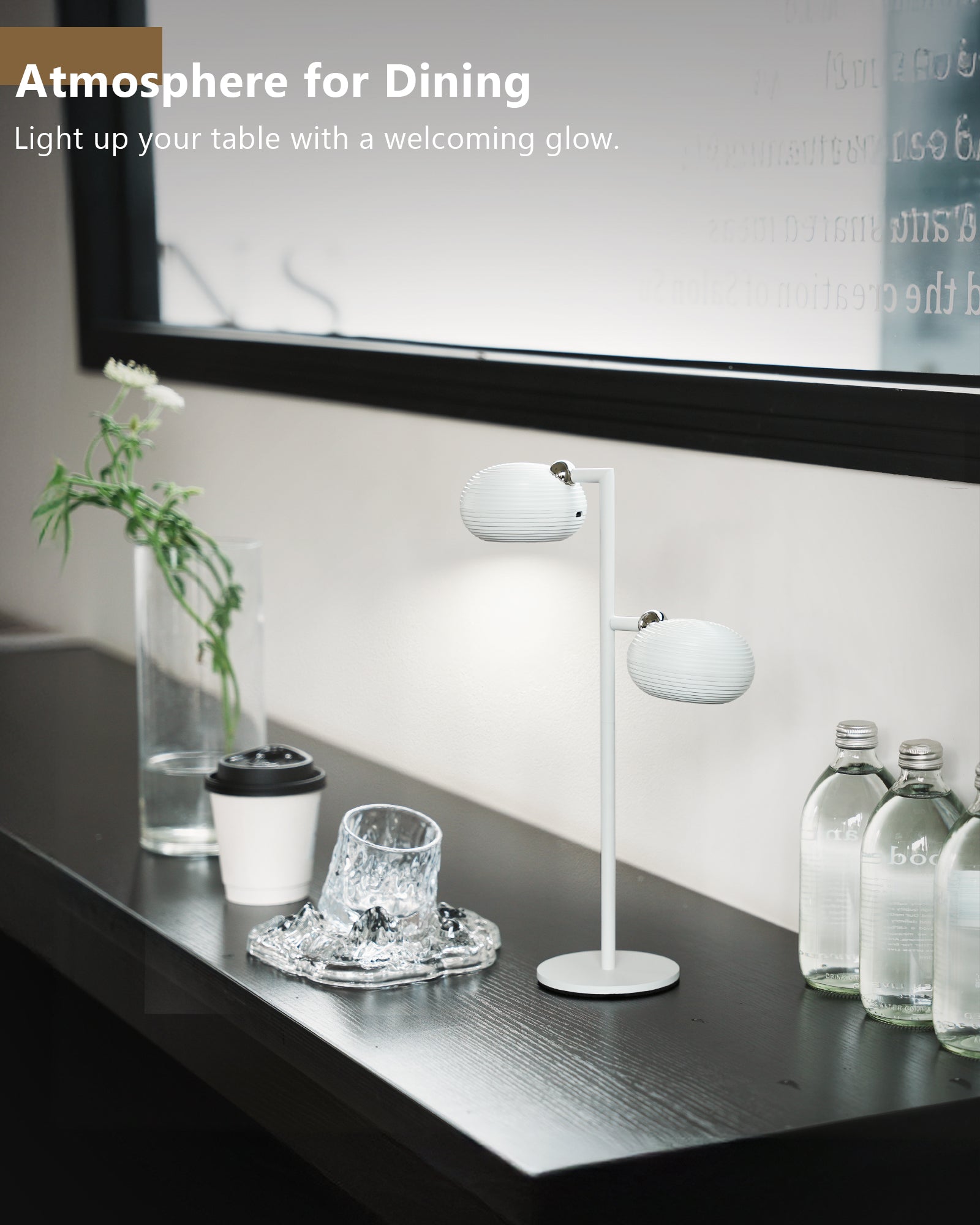 Dimmable LED Wireless Table Lamp with Magnetic Detachable Lamp Head - White