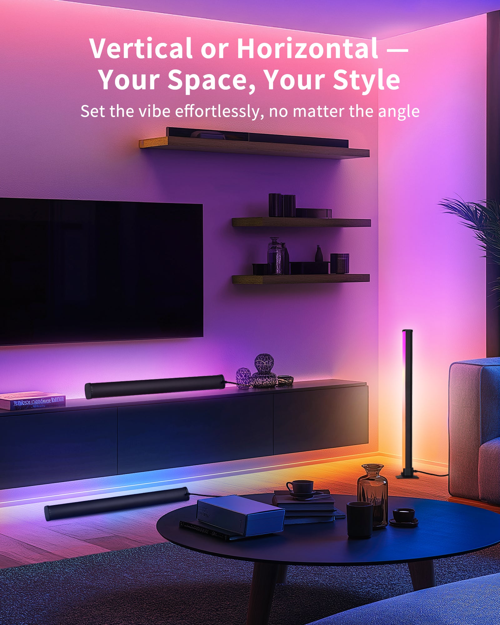 40cm RGB LED Light Bar for Music Sync & USB Backlight