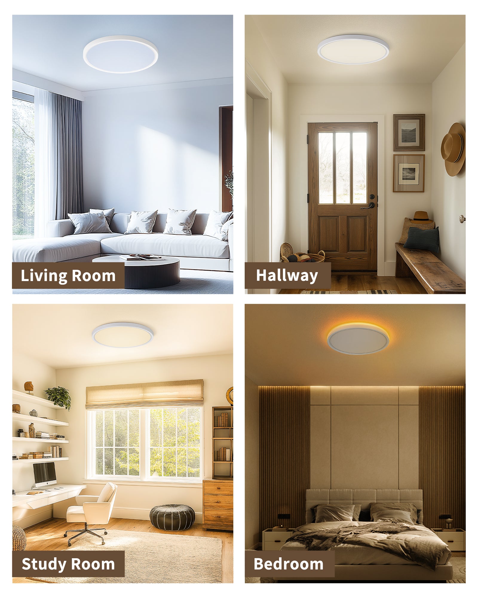 12" Ultra-Thin Dimmable Ceiling Light with Remote Control