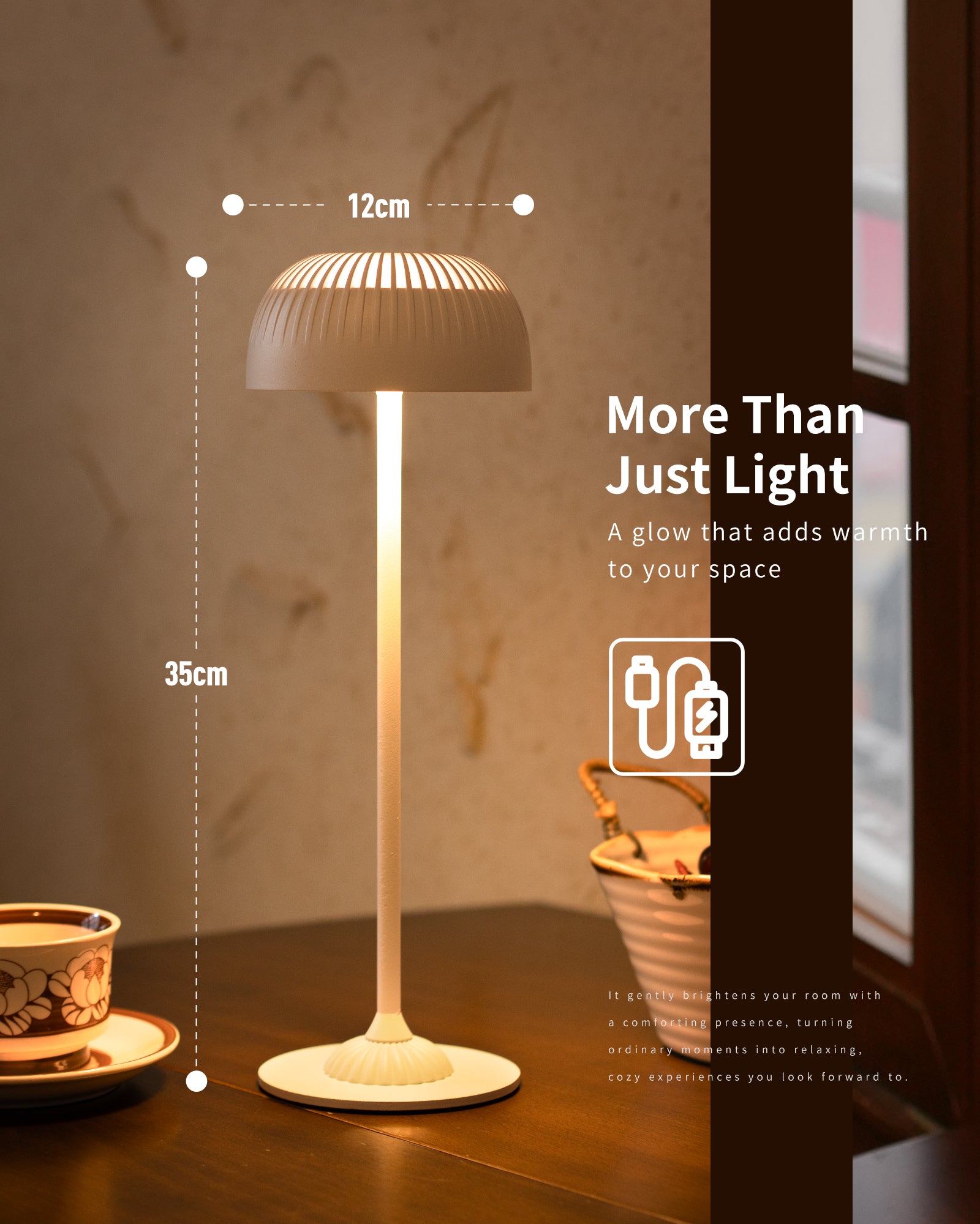 Touch Dimmable Wireless Table Lamp