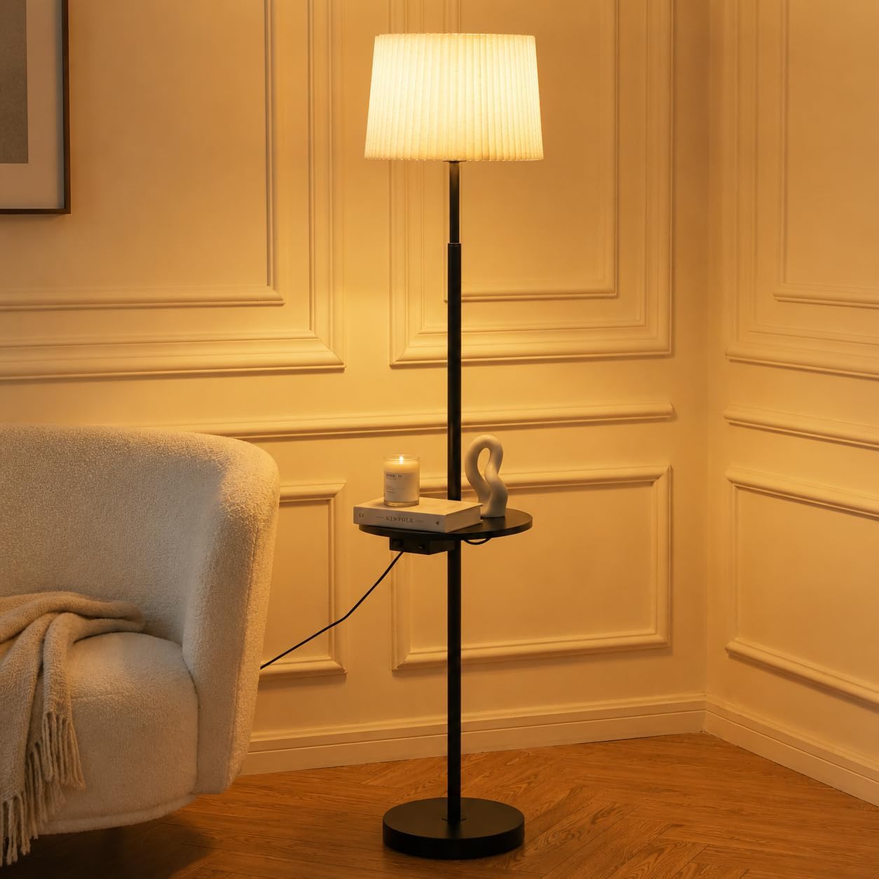 Floor Lamp for Living Room with Table