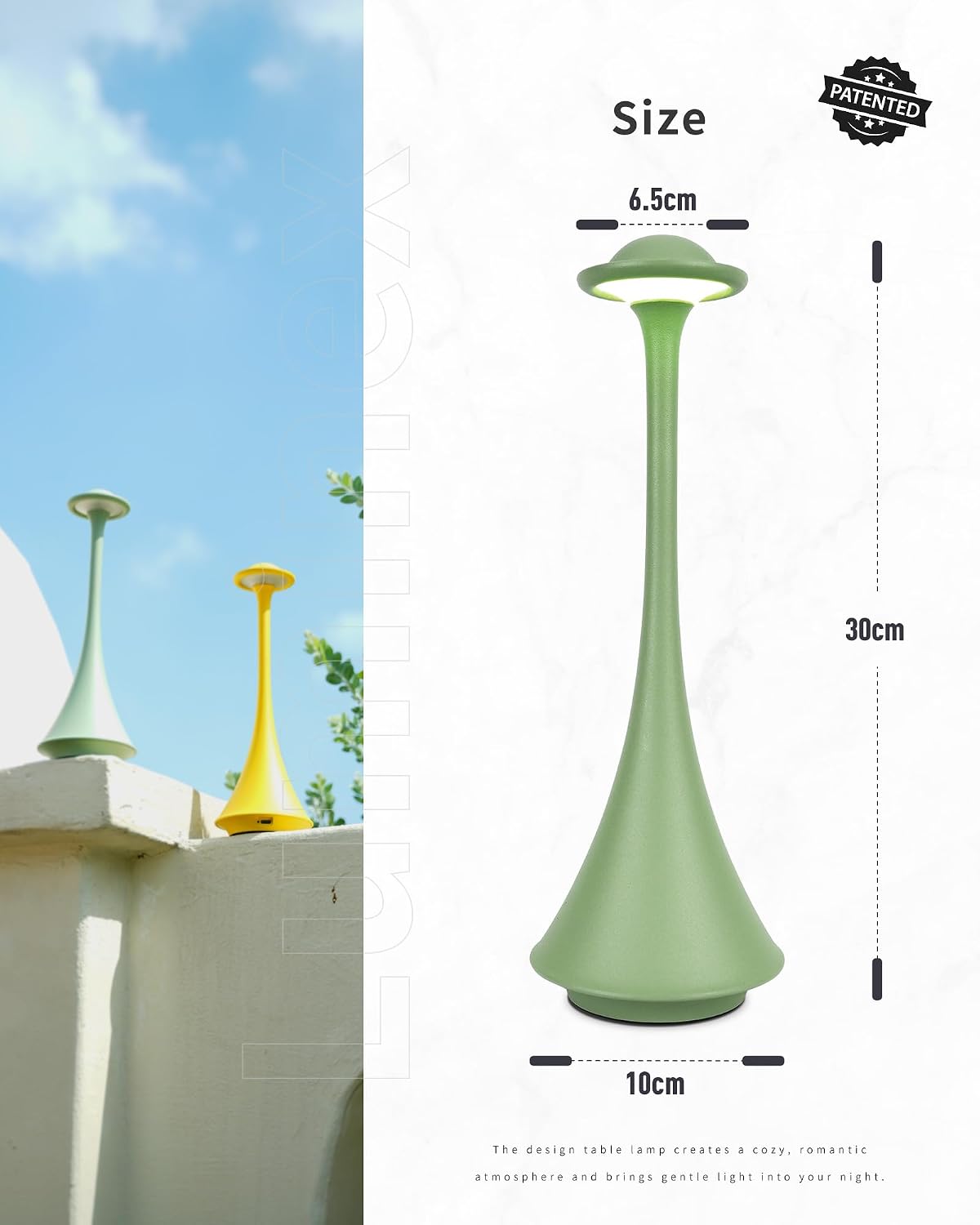 Futuristic Cordless LED Table Lamp AVEL TL15