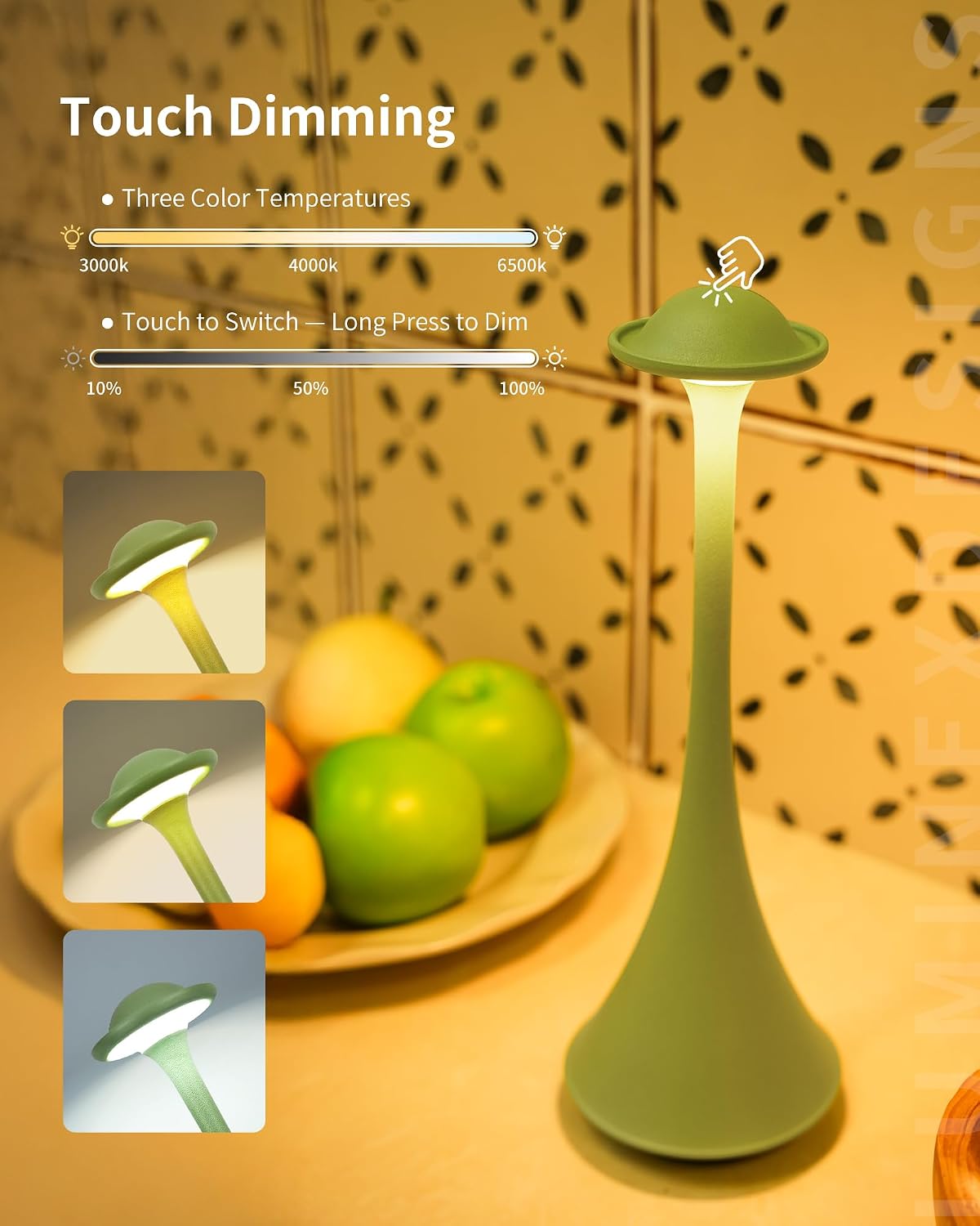Futuristic Cordless LED Table Lamp AVEL TL15