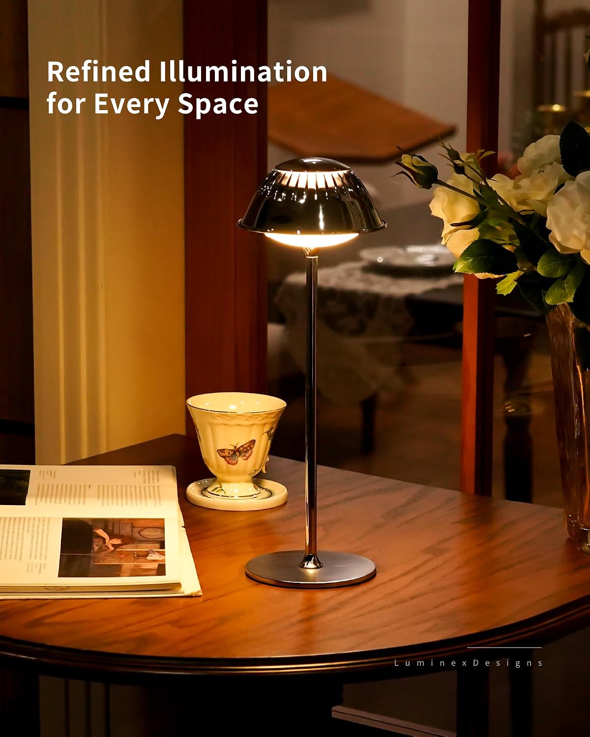 LuminexDesigns Rechargeable LED Table Lamp VIOA TL14