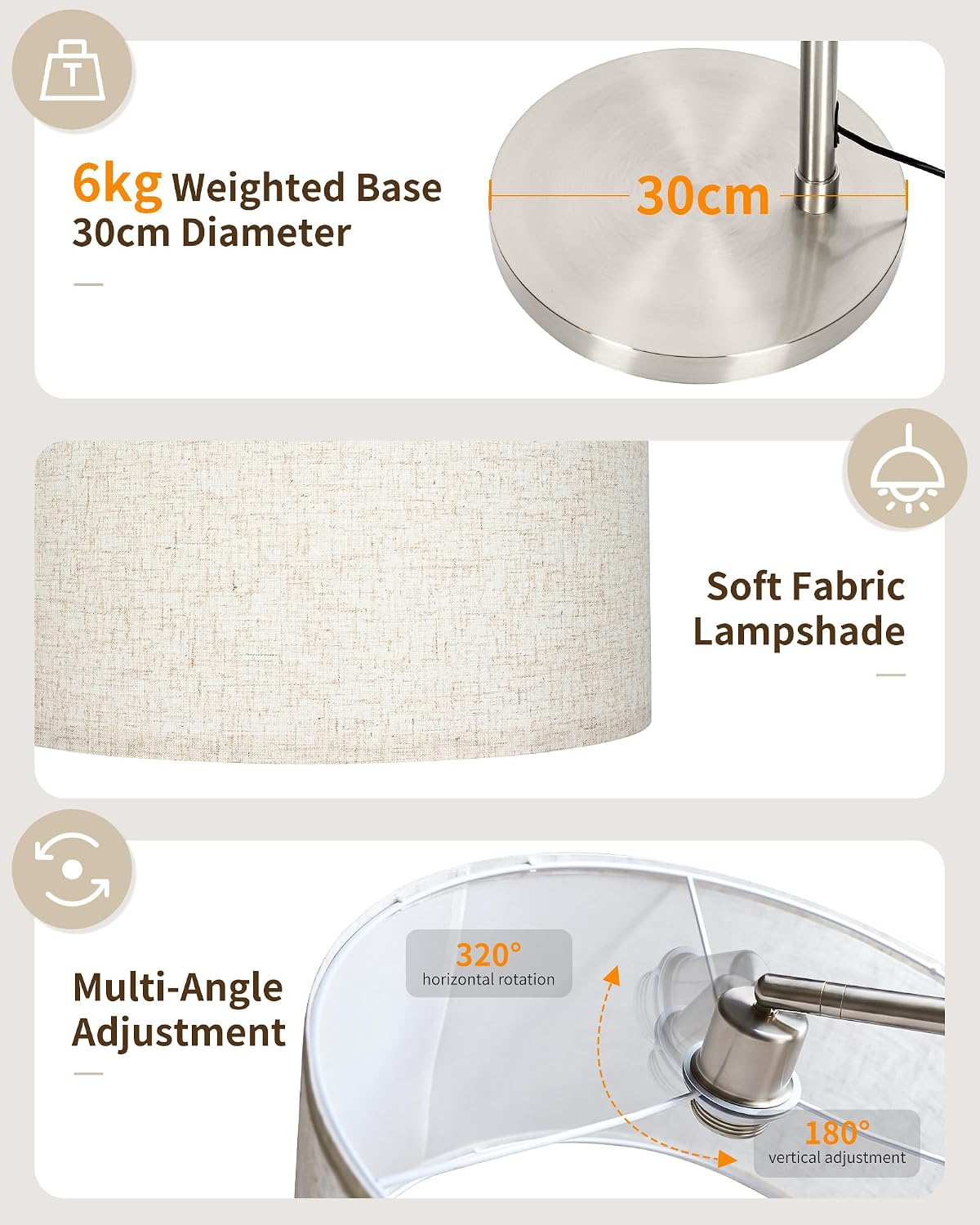 Stylish Arc Floor Lamp for Living Room