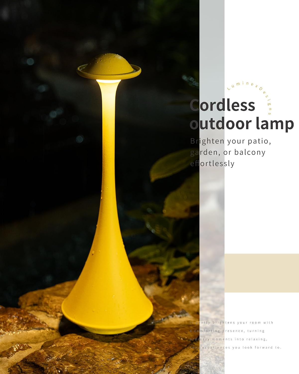 Futuristic Cordless LED Table Lamp
