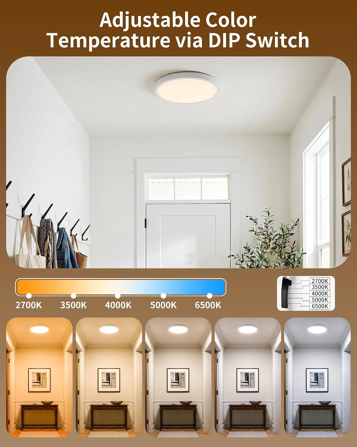 2 Pack 18W LED Ceiling Light
