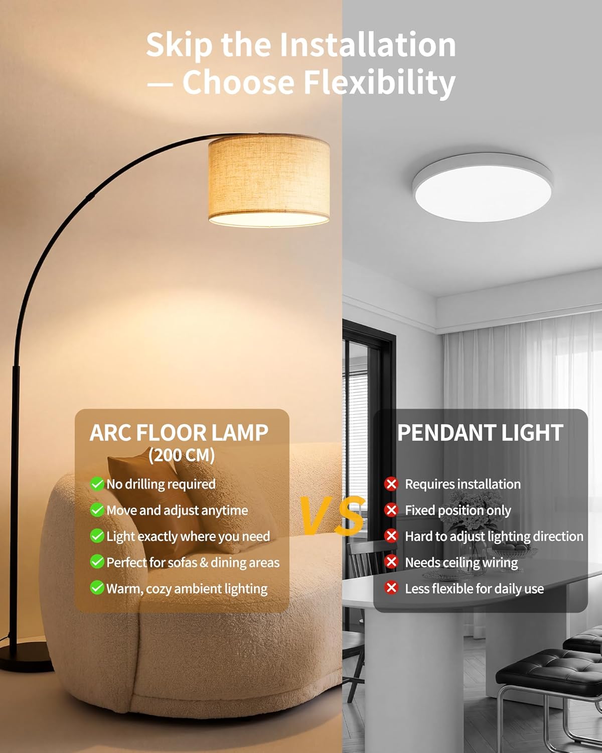 Stylish Arc Floor Lamp for Living Room
