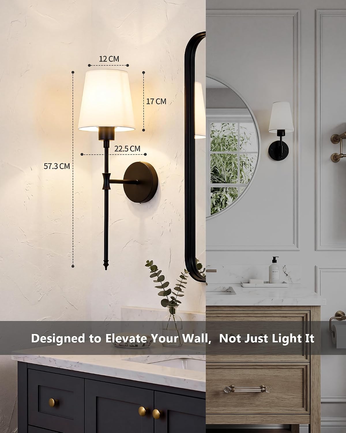 Rechargeable Wireless Wall Sconce Lights VEYA WL04