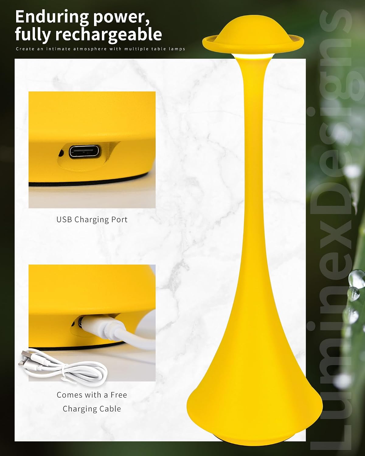 Futuristic Cordless LED Table Lamp