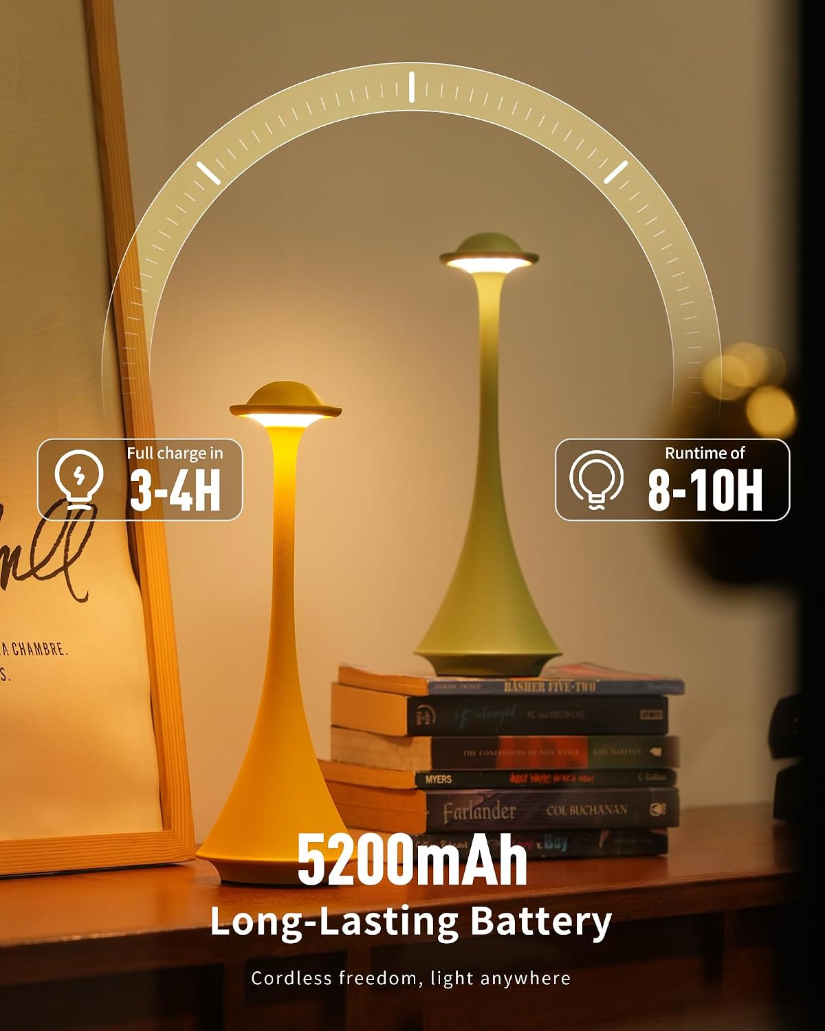 Futuristic Cordless LED Table Lamp AVEL TL15