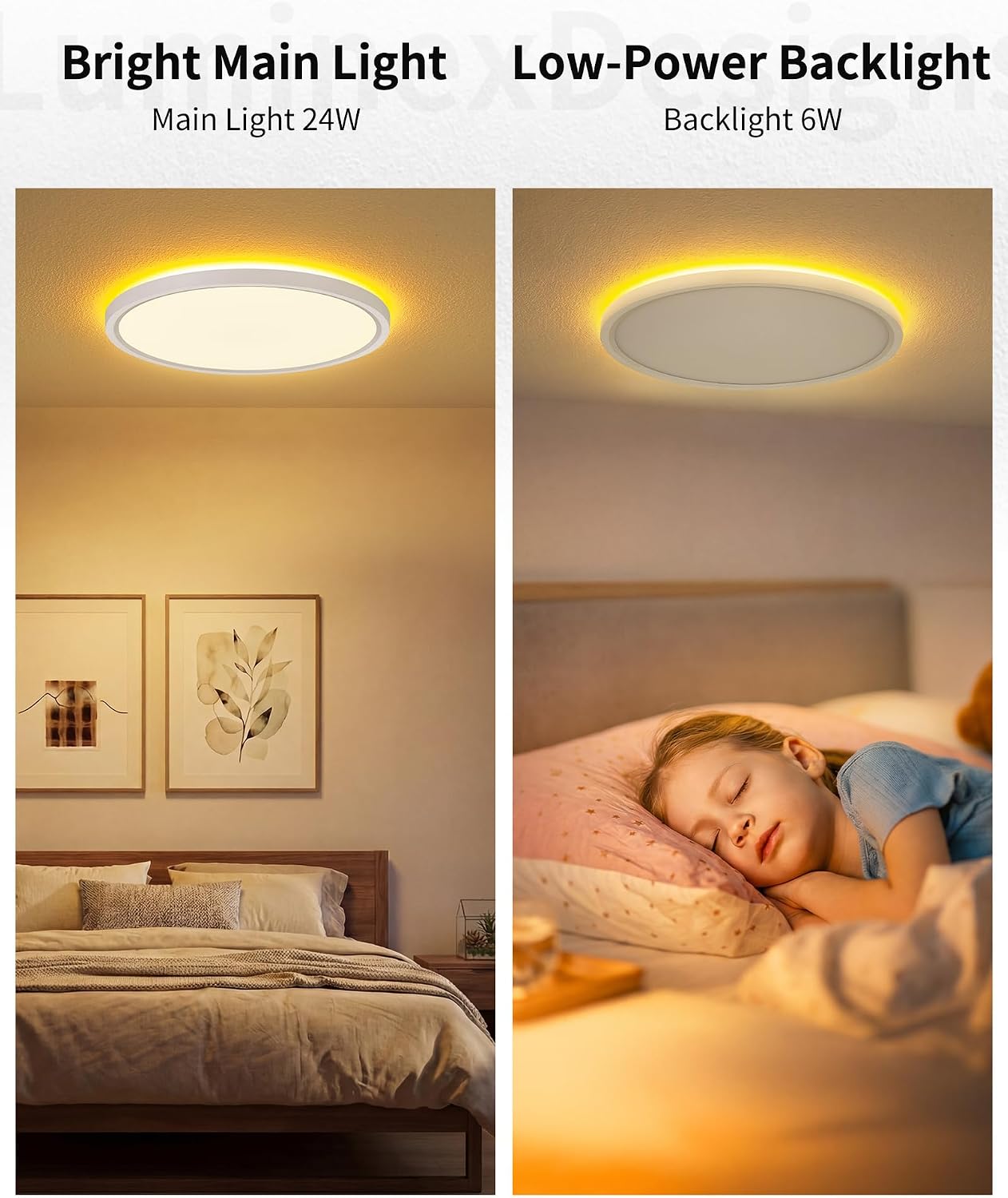 2-Pack LED Ceiling Light Dimmable OVIA