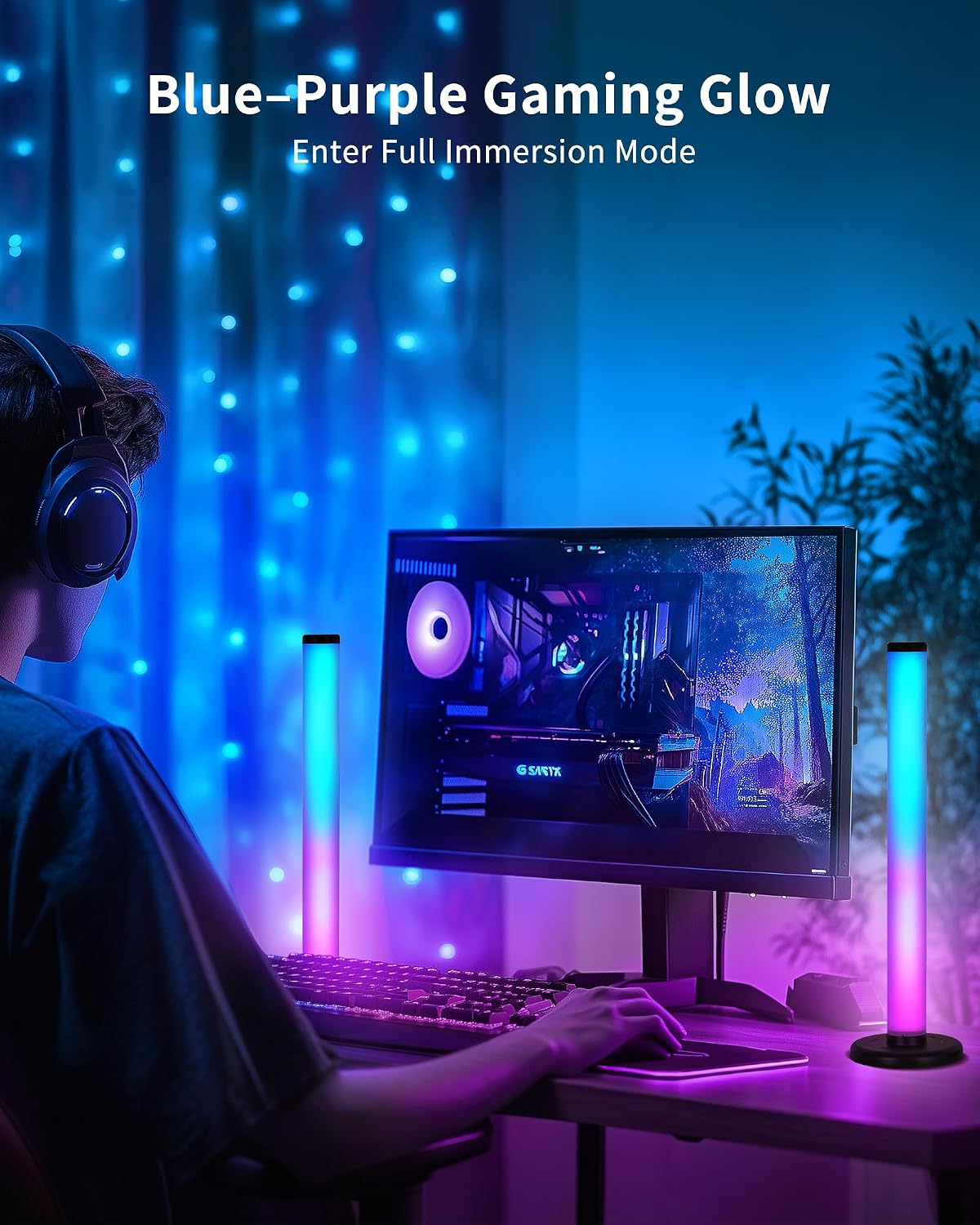 2PCS RGB LED Light Bar for TV & Gaming VYBE Desk