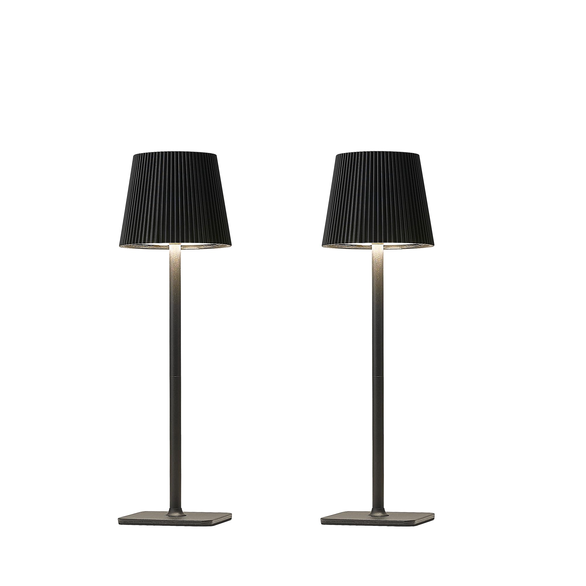 Dimmable Wireless LED Table Lamp with Touch Control - Black