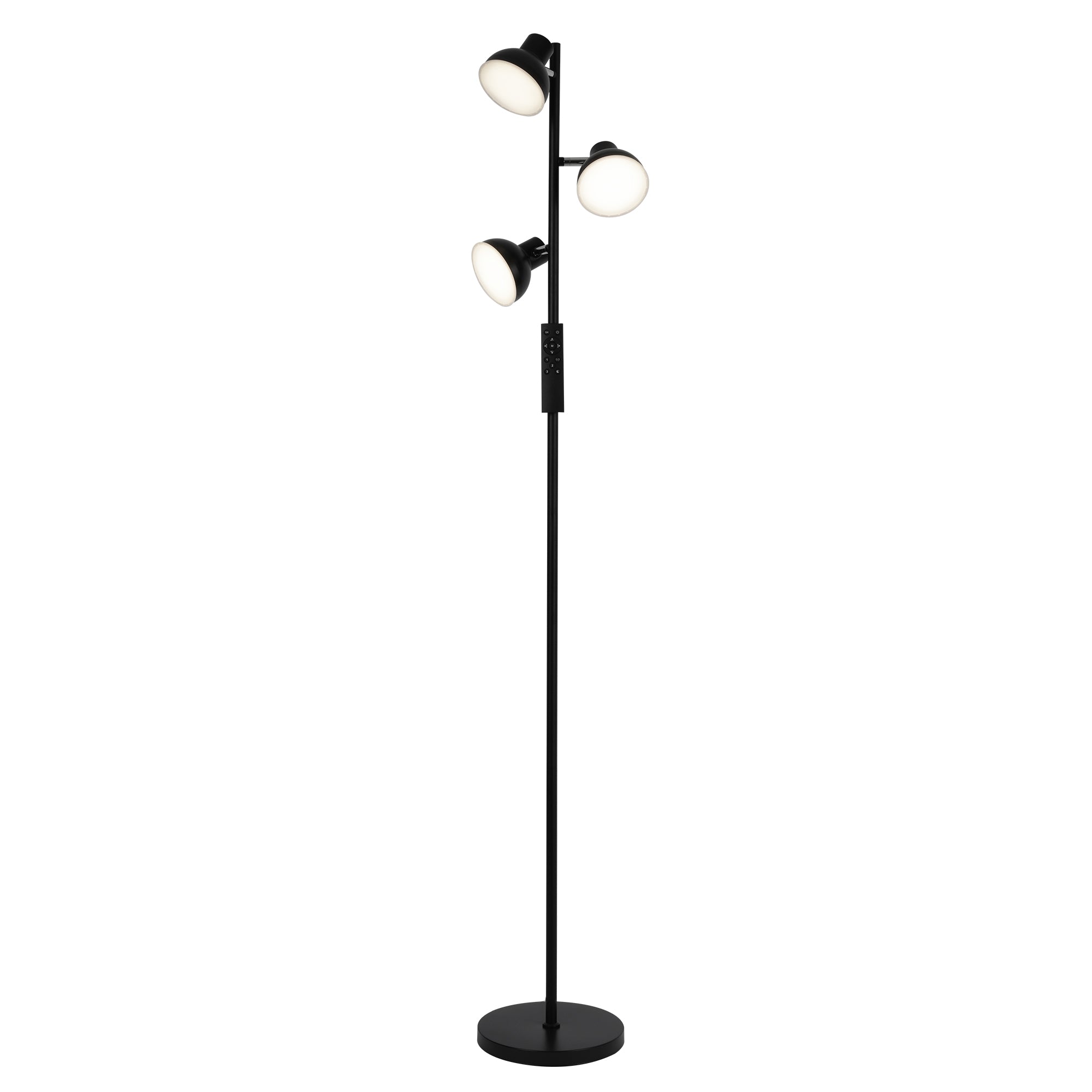 Floor Lamp Living Room 36 W 2800 LM Floor Lamp LED Dimmable with Remote Control and Touch 2700 K - 6500 K, 3-Light Reading Lamp Modern Floor Lamp