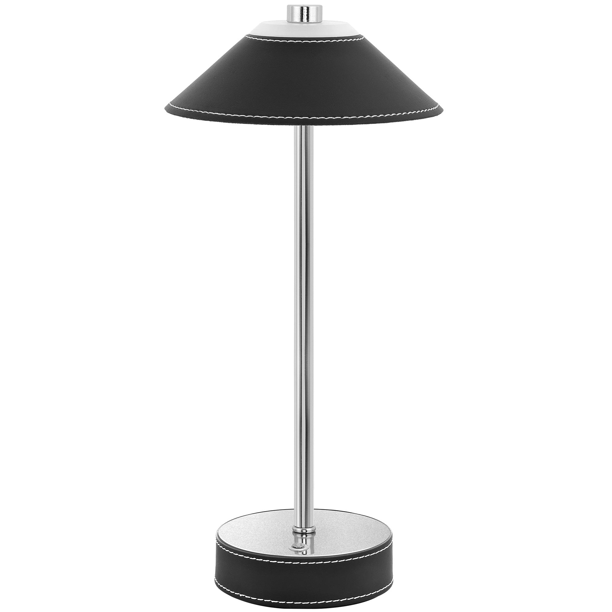 LED Table Lamp Wireless - Touch Dimmable, 3000K/4500K/6000K, USB-C Rechargeable with 5200mAh Battery, Leather Design, Magnetic Base, Memory Function, for Bedroom, Living Room, Office