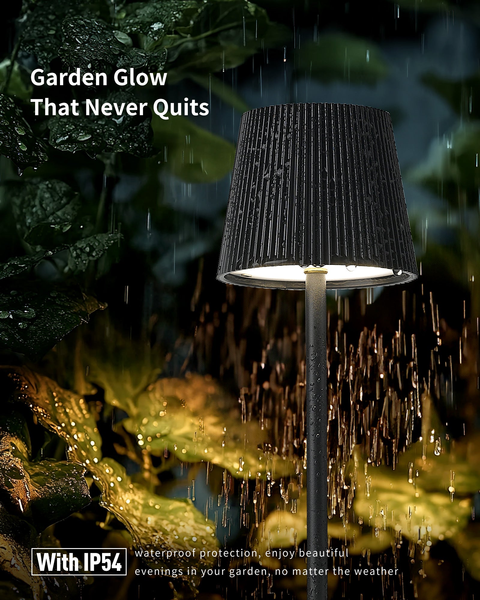 Dimmable Wireless LED Table Lamp with Touch Control - Black
