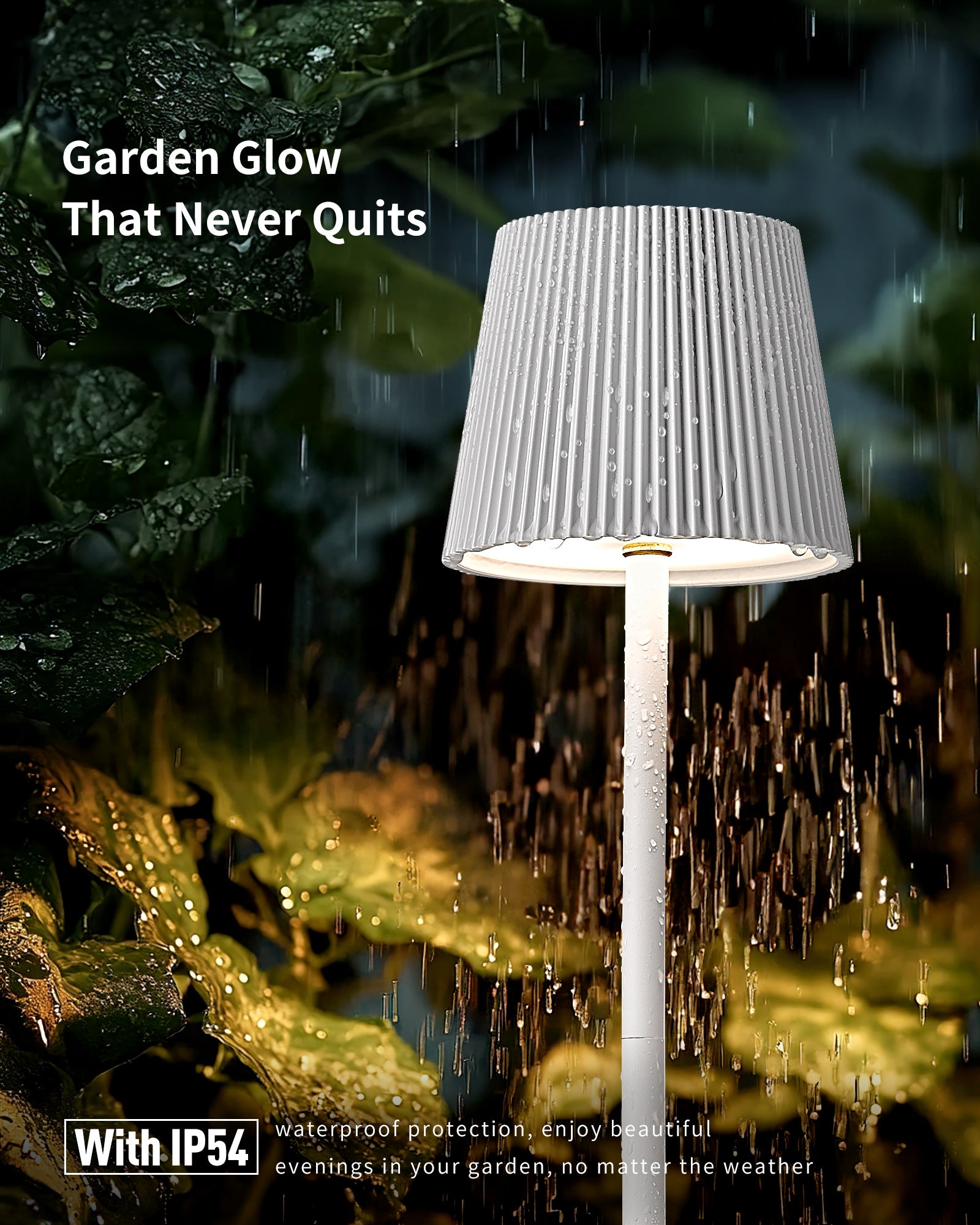 Dimmable Wireless LED Table Lamp with Touch Control - White