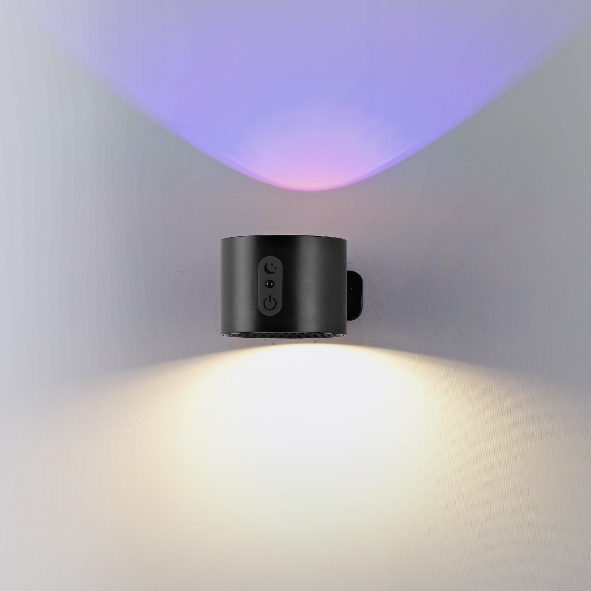 LED Wall Light Indoor Battery - Wireless Magnetic Wall Lamp RGB Black - Touch Dimmable with Remote Control - Rechargeable Lamp for Gluing, No Drilling, Electricity - for Bed Staircase