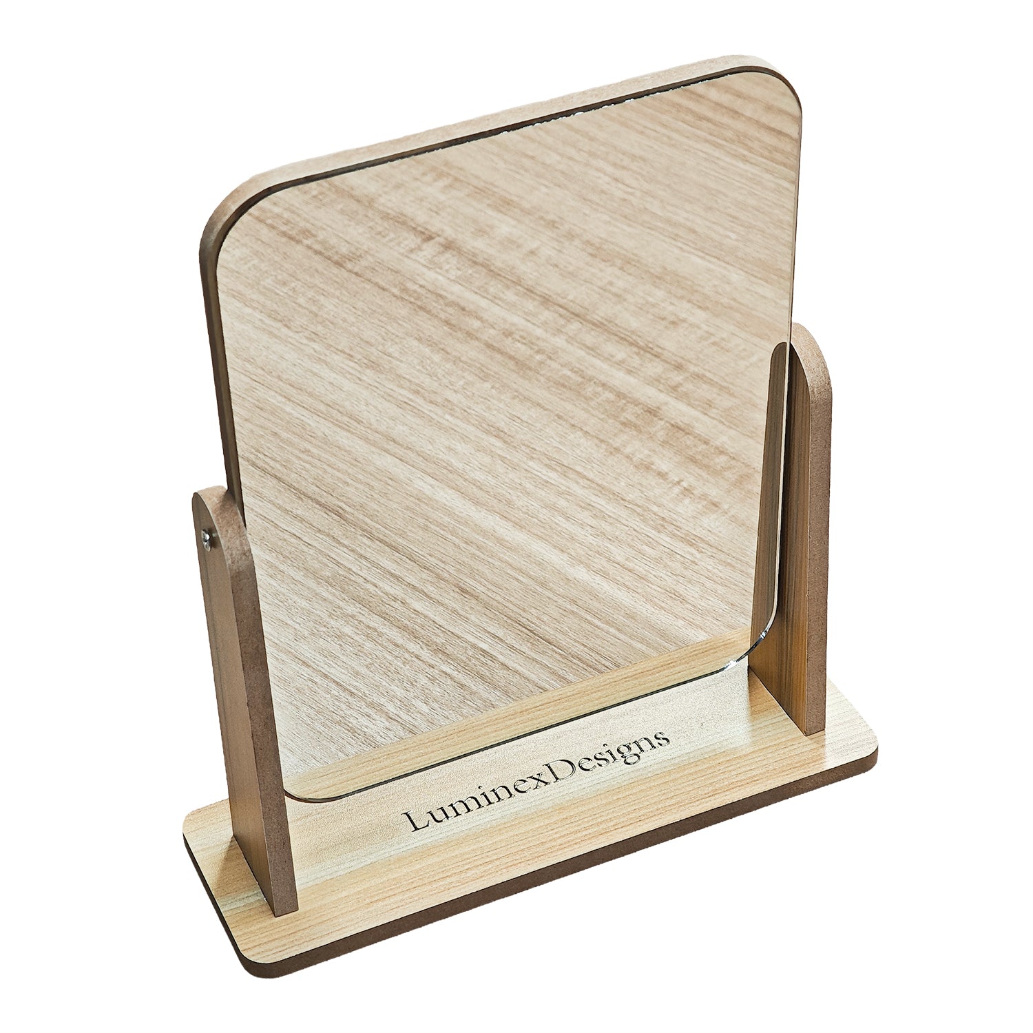 Wooden Desk Makeup Mirrors
