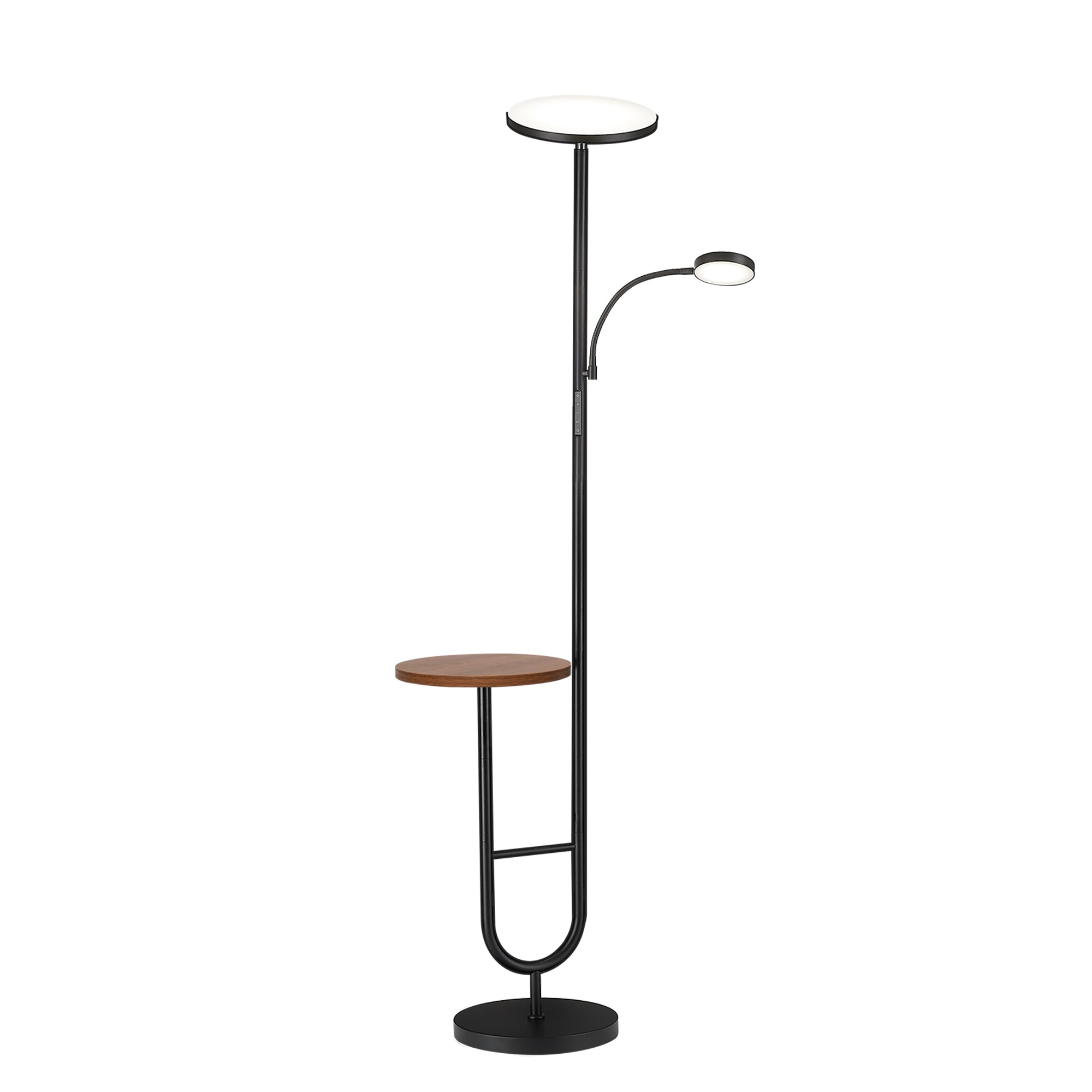 LED Uplighter Floor Lamp with Table & Reading Light AVEN MF18