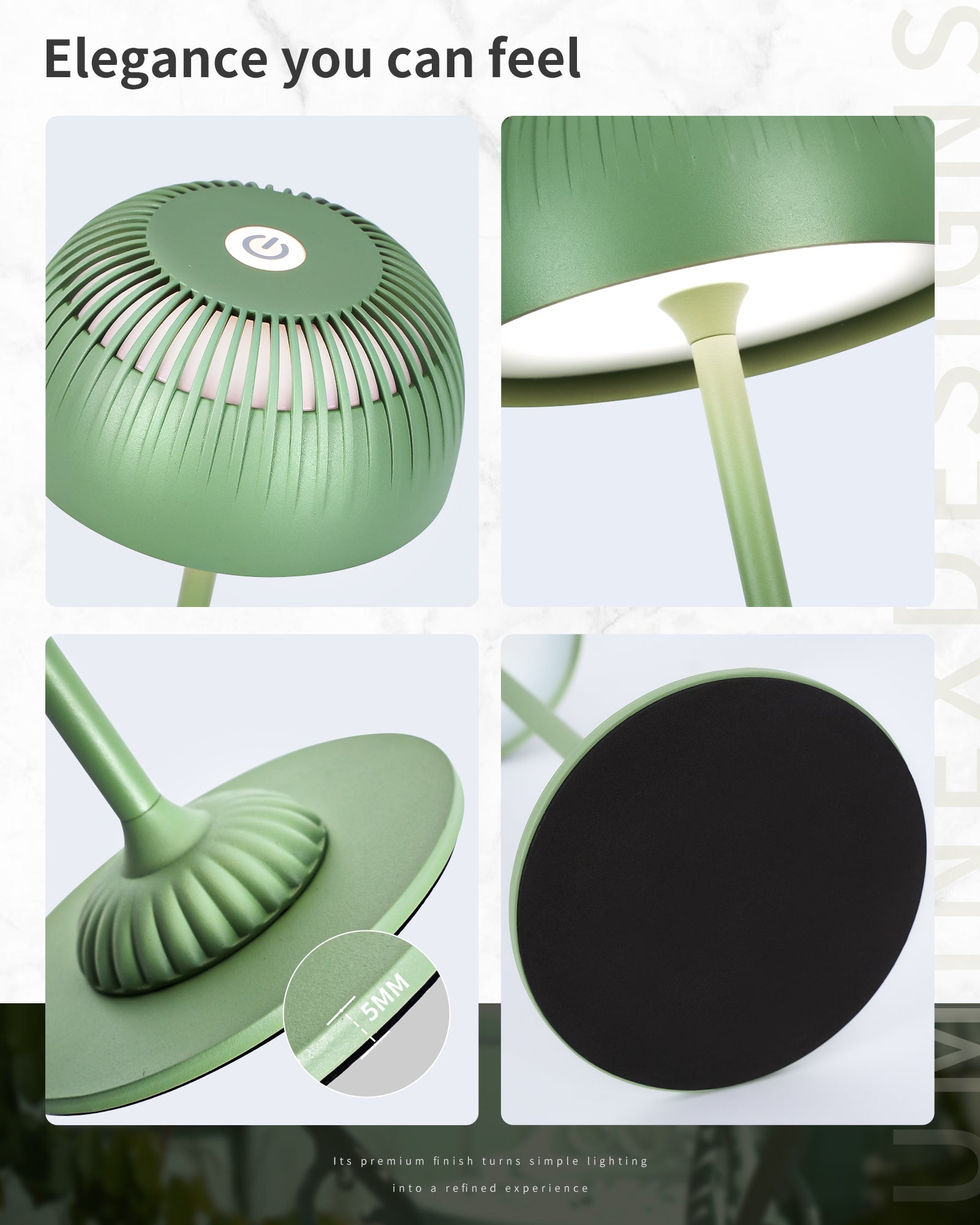 Touch Bedside Lamp, Green