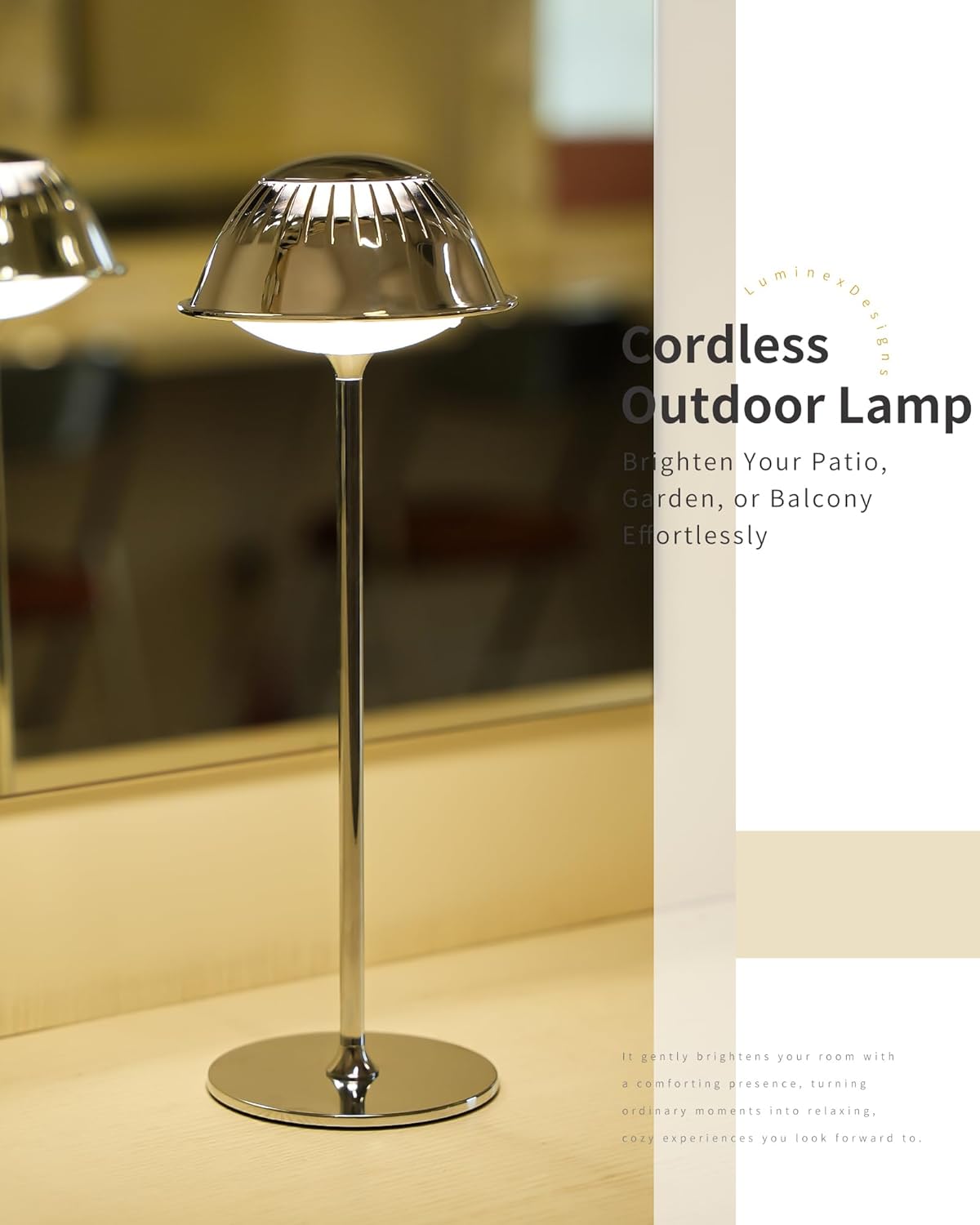 LuminexDesigns Rechargeable LED Table Lamp VIOA TL14