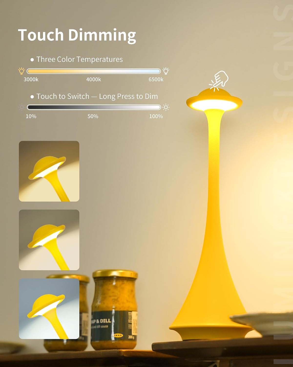 Futuristic Cordless LED Table Lamp