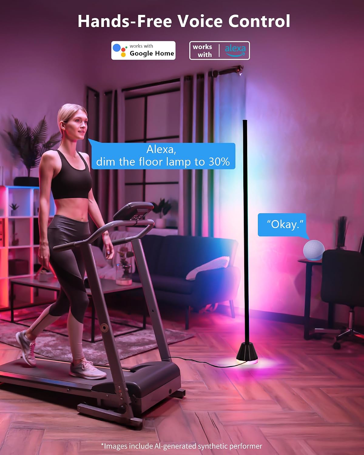 Smart LED Floor Lamp RGBIC VYBE Floor