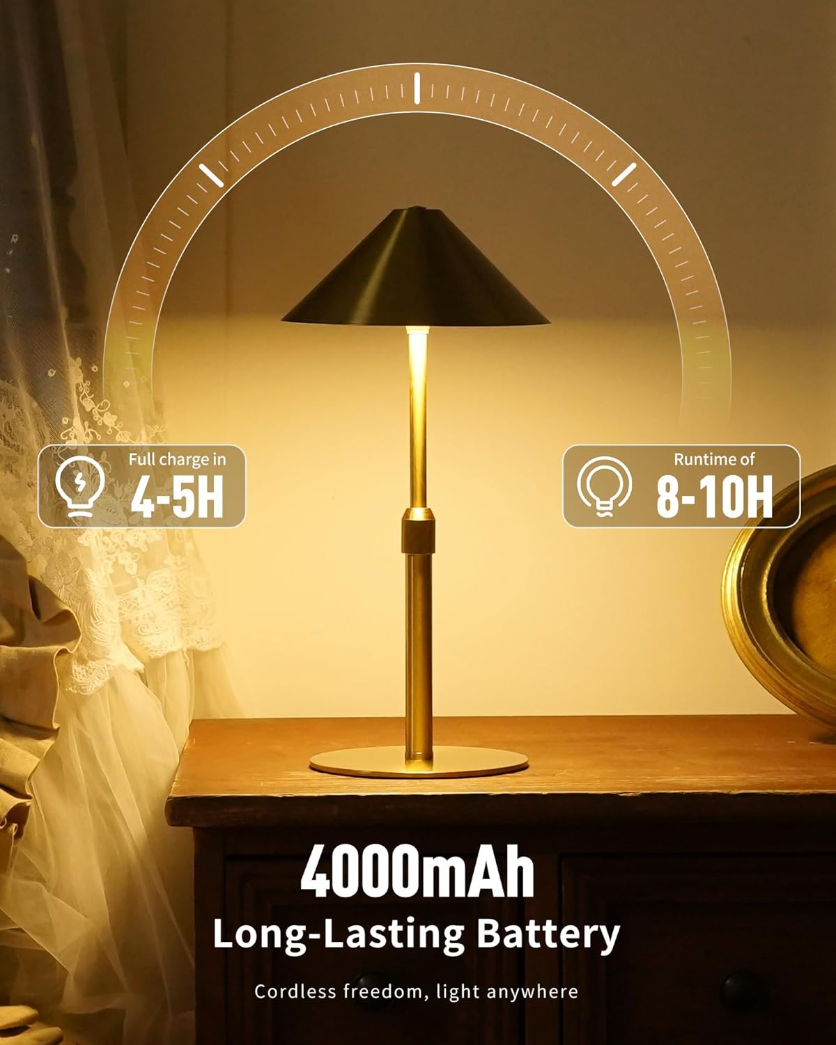 Cordless Rechargeable Table Lamp BRIO TL19