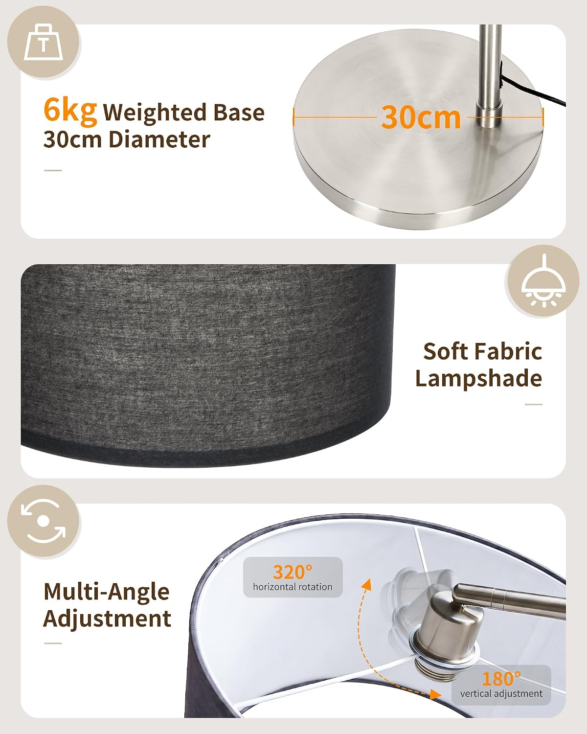 Stylish Arc Floor Lamp for Living Room