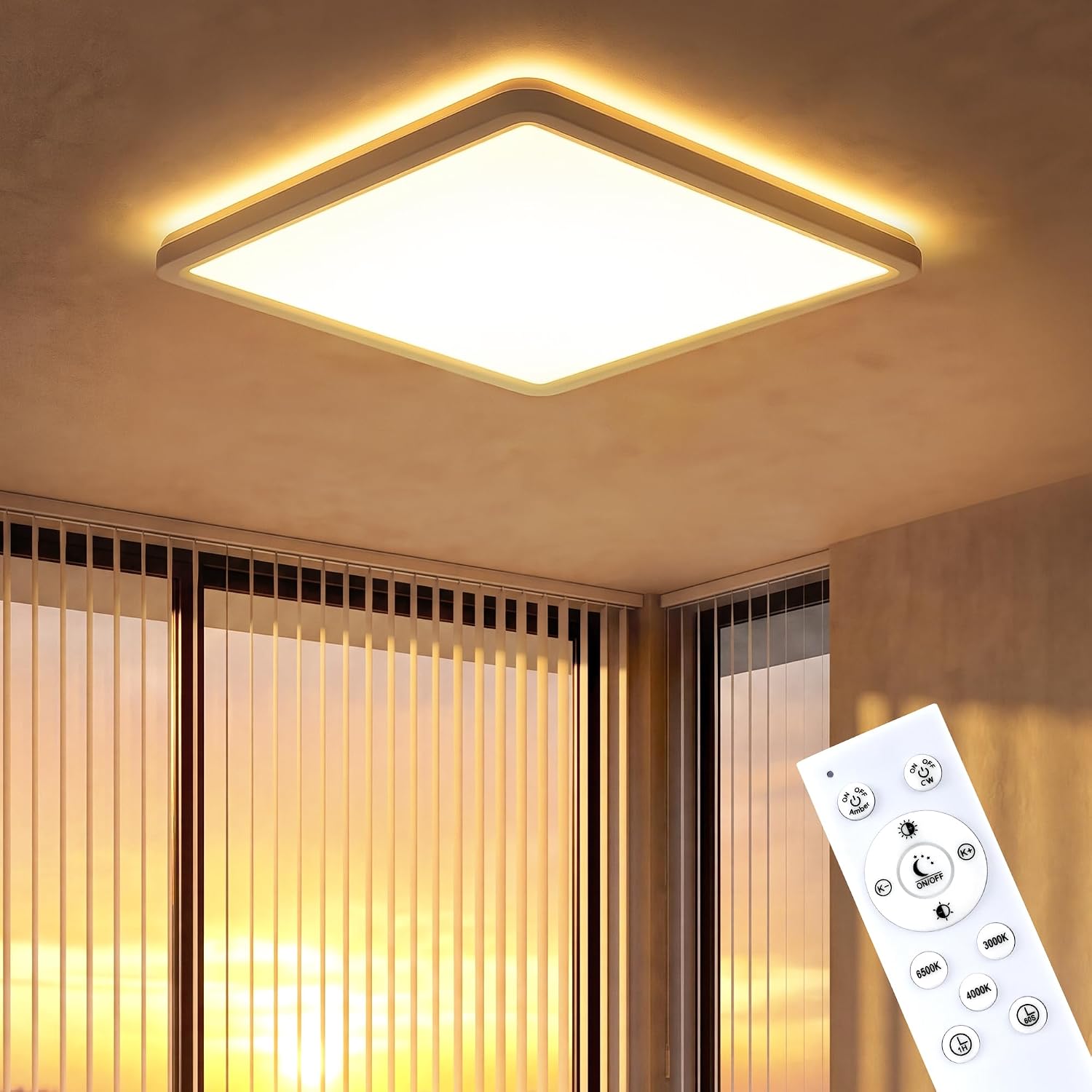 30W Dimmable LED Ceiling Light with Remote Control KARO CL00