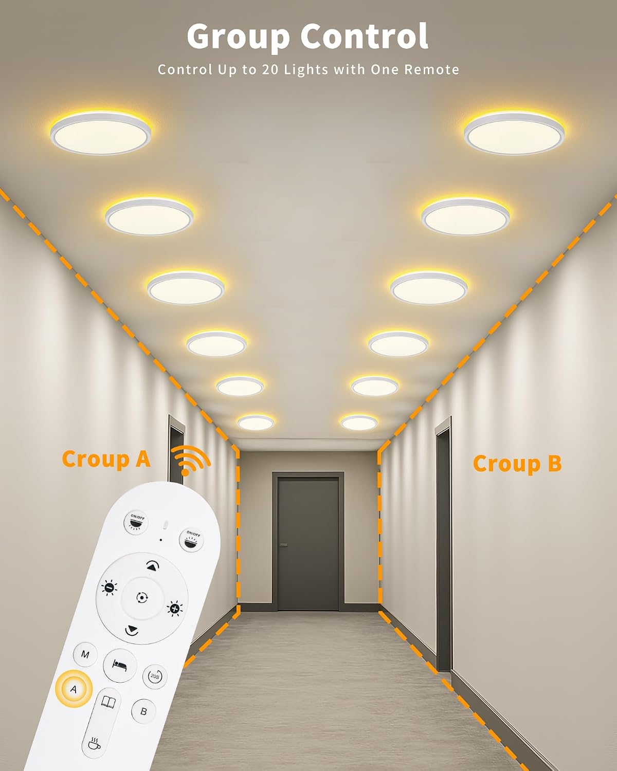 2-Pack LED Ceiling Light Dimmable OVIA