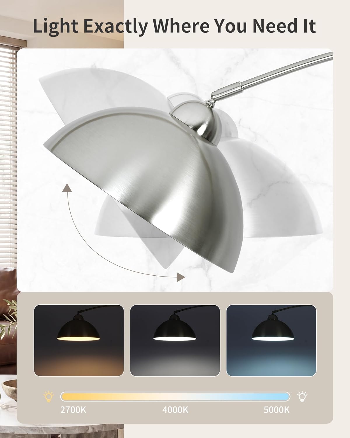 Arc Floor Lamp for Living Room