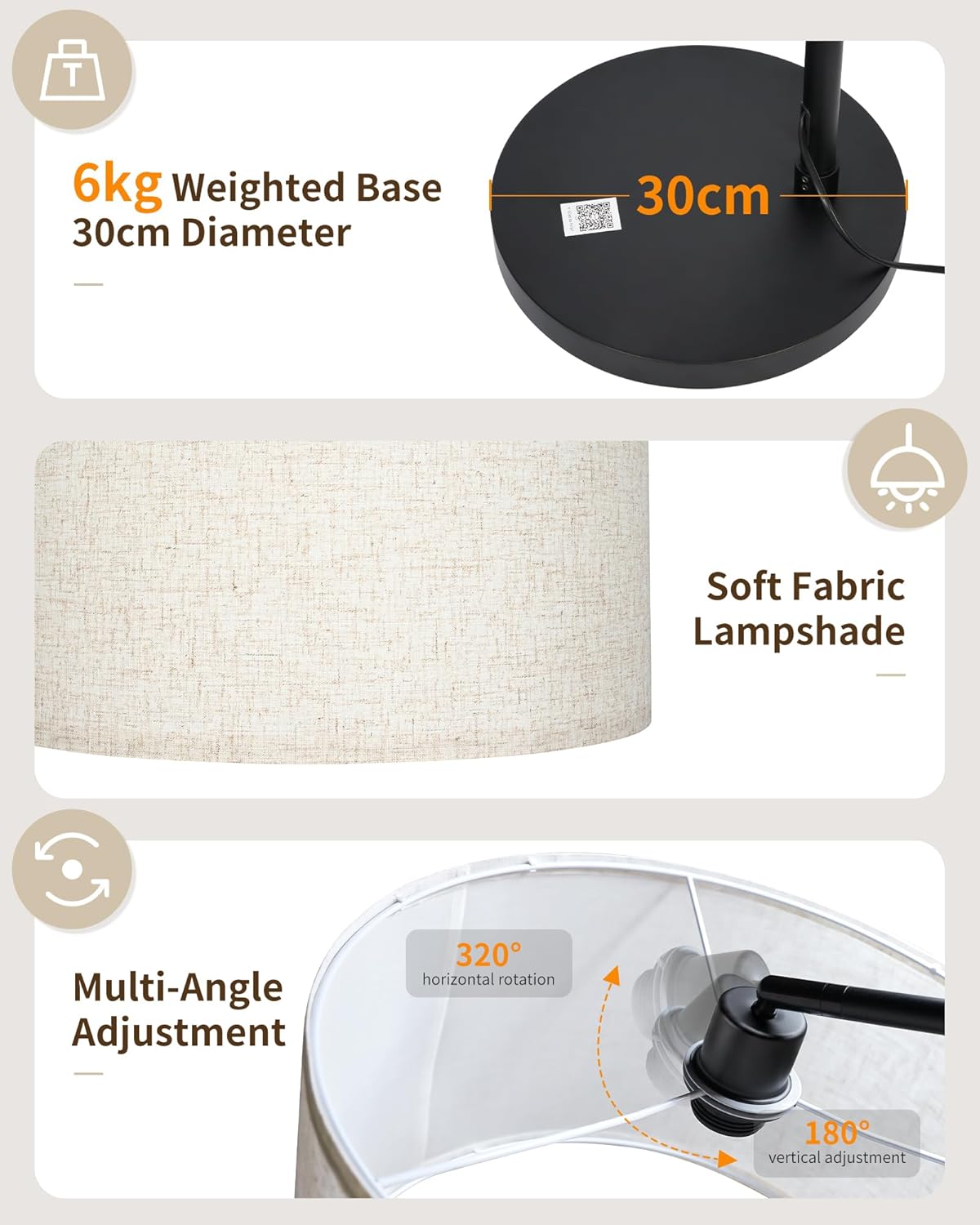 Stylish Arc Floor Lamp for Living Room