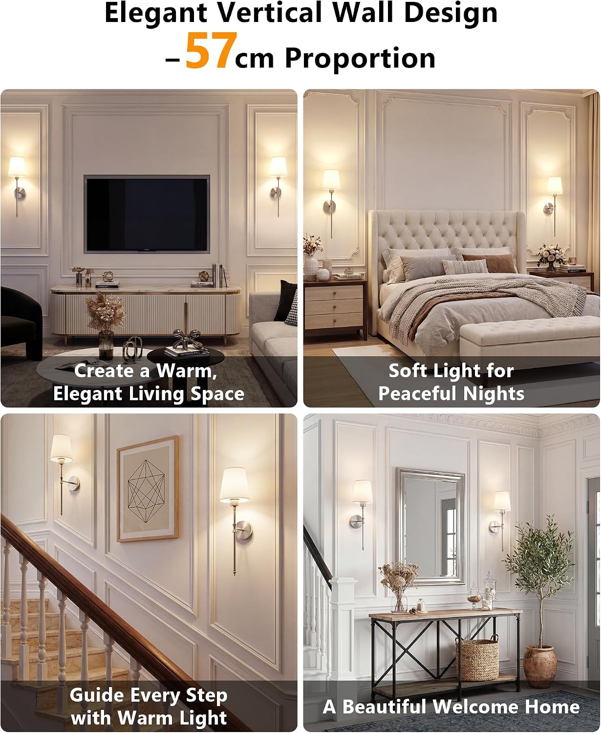 Rechargeable Wireless Wall Sconce Lights VEYA WL04