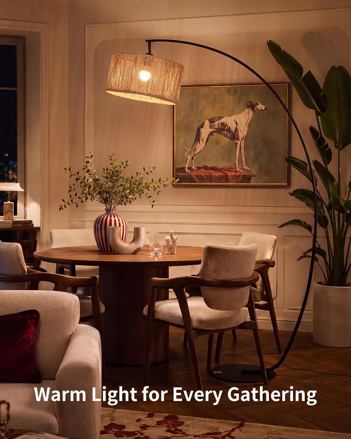 Boho Arc Floor Lamp for Living Room OVEL FL22
