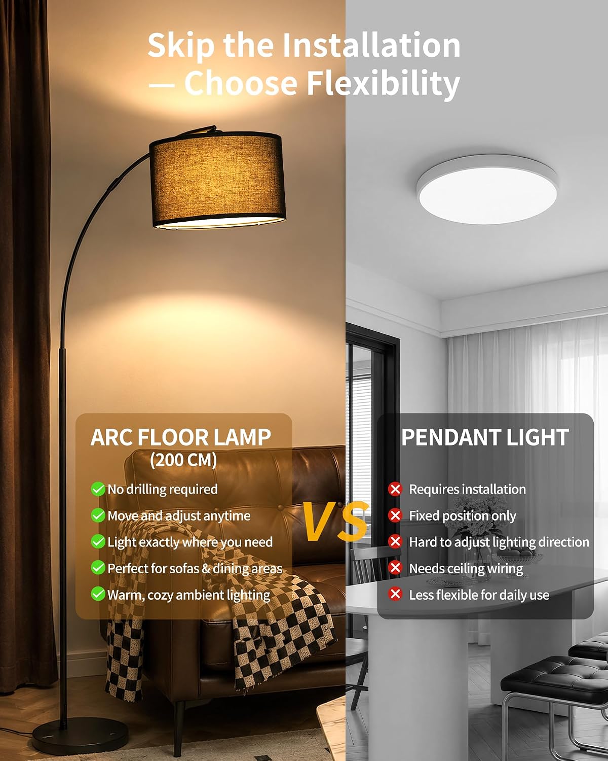 Stylish Arc Floor Lamp for Living Room