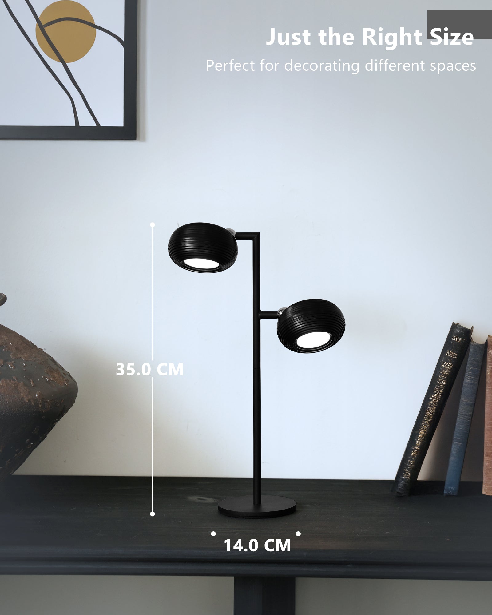 Dimmable LED Wireless Table Lamp with Magnetic Detachable Lamp Head - Black