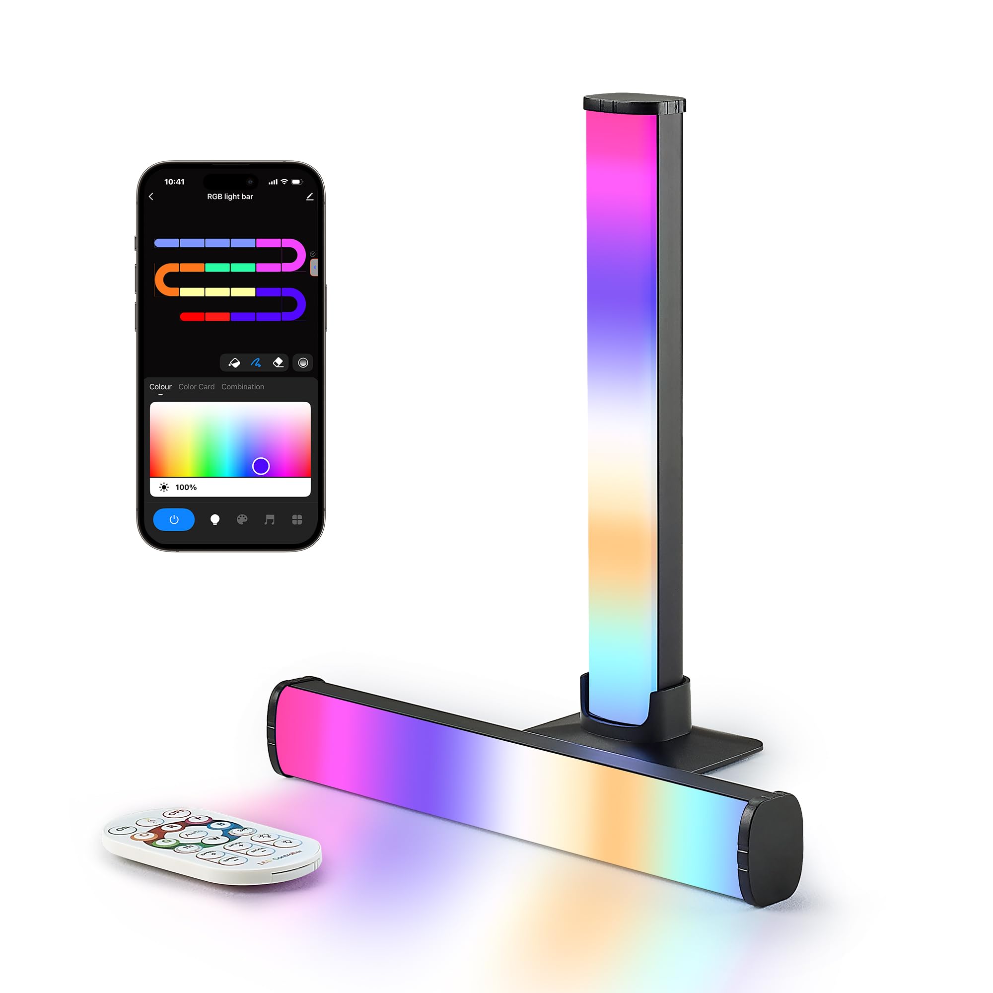 25cm RGB LED Light Bar for Music Sync & USB Backlight