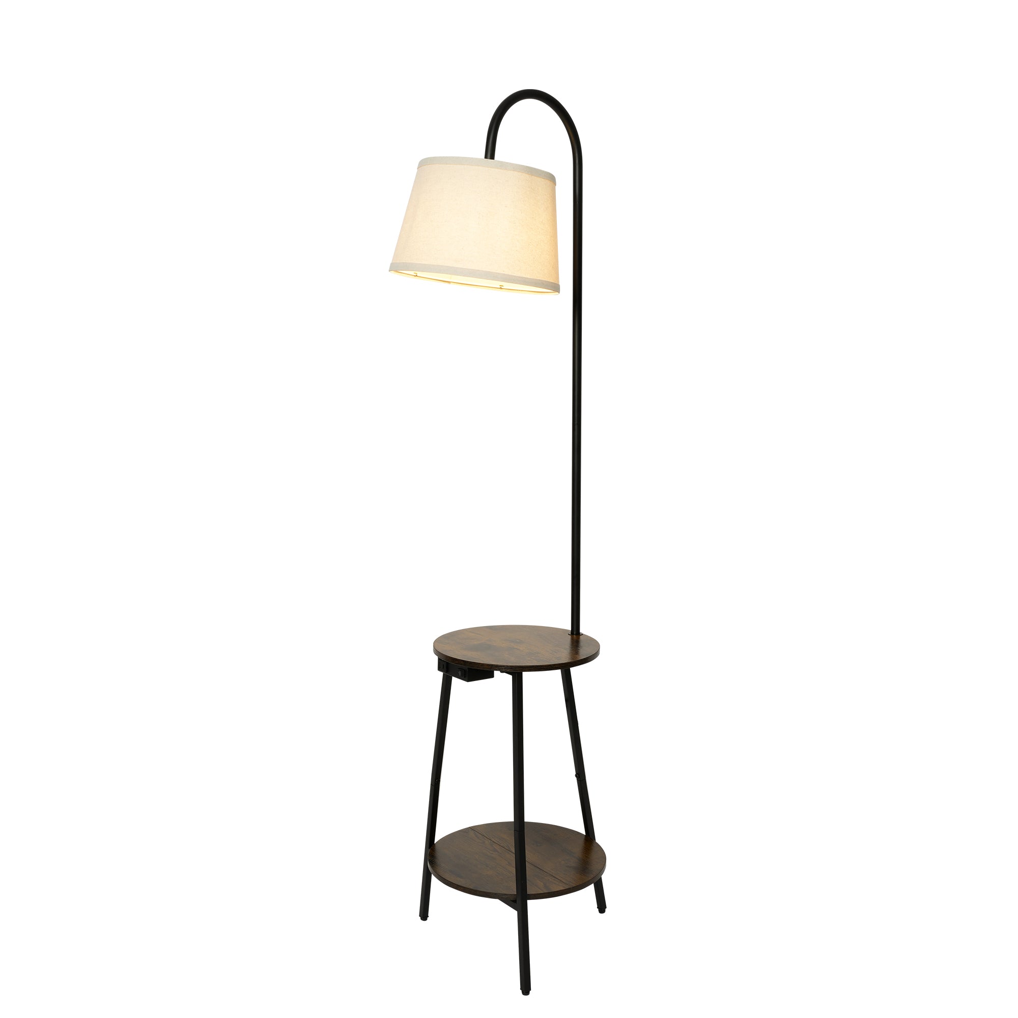 Vintage Floor Lamp with Shelves WOVI FL11